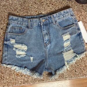 Distressed Denim Short- NWT